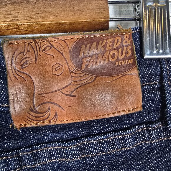 Naked & Famous Hyper Flex Stretch Classic Style Selvedge Denim Blue‎ Jeans 30X31 - Picture 9 of 13